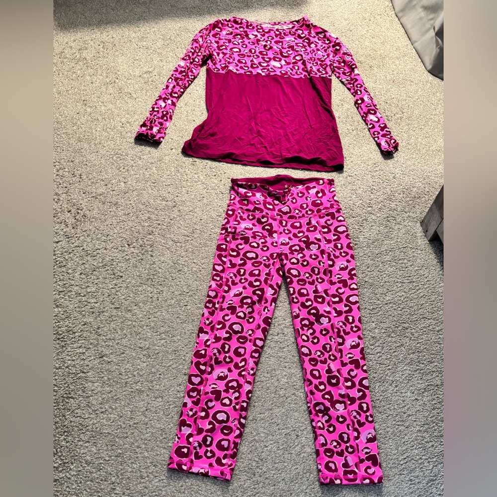 Lilly Pulitzer Pink atAhletic-wear Set with Pattern